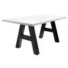 ESSTISCH ausziehbar Elia 7 140 x 90 x 75 Esszimmertisch Schwarzstahl/Weiß Matt Lack - Weiß, Holz (140/90/75cm) - 58aufmkessel