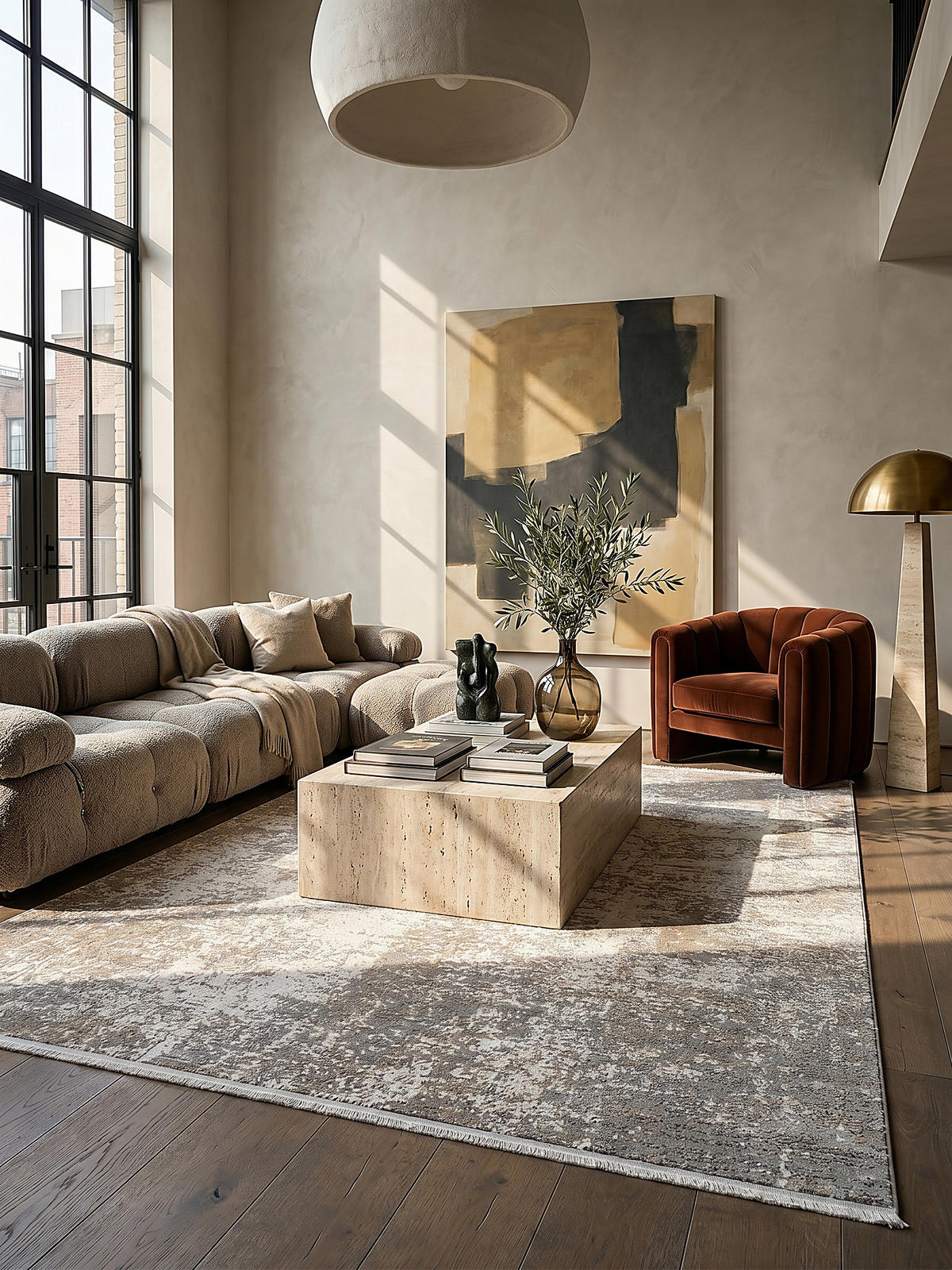 KURZFLORTEPPICH Vintage VARA Polyester Beige 160 x 230 cm - Beige, Textil (160/230cm) - KADIMA DESIGN