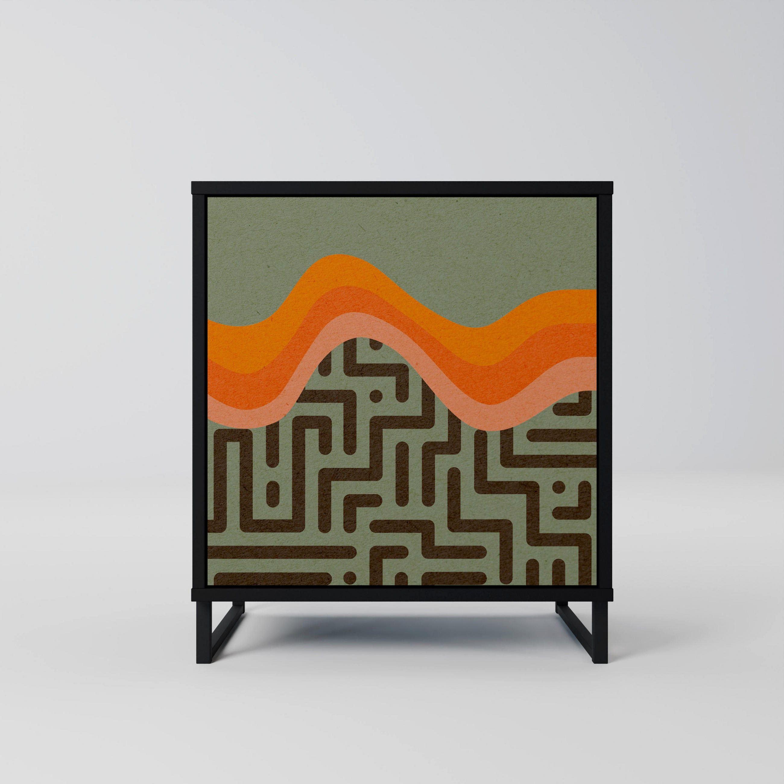 SpaceRebels Sideboard Schwarz 57.5x67.5x42 cm