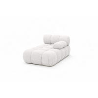CHAISELONGUE Modular, Bouclé-Stoff Abriamo, Ecru, Rechts, Selia - Ecru/Rosa, Holz (95/70/160cm) - Kaiser Möbel