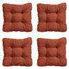 SITZKISSEN Panama 47/47 cm 4er-Set - Rotbraun, Textil (47/8/47cm) - Madison