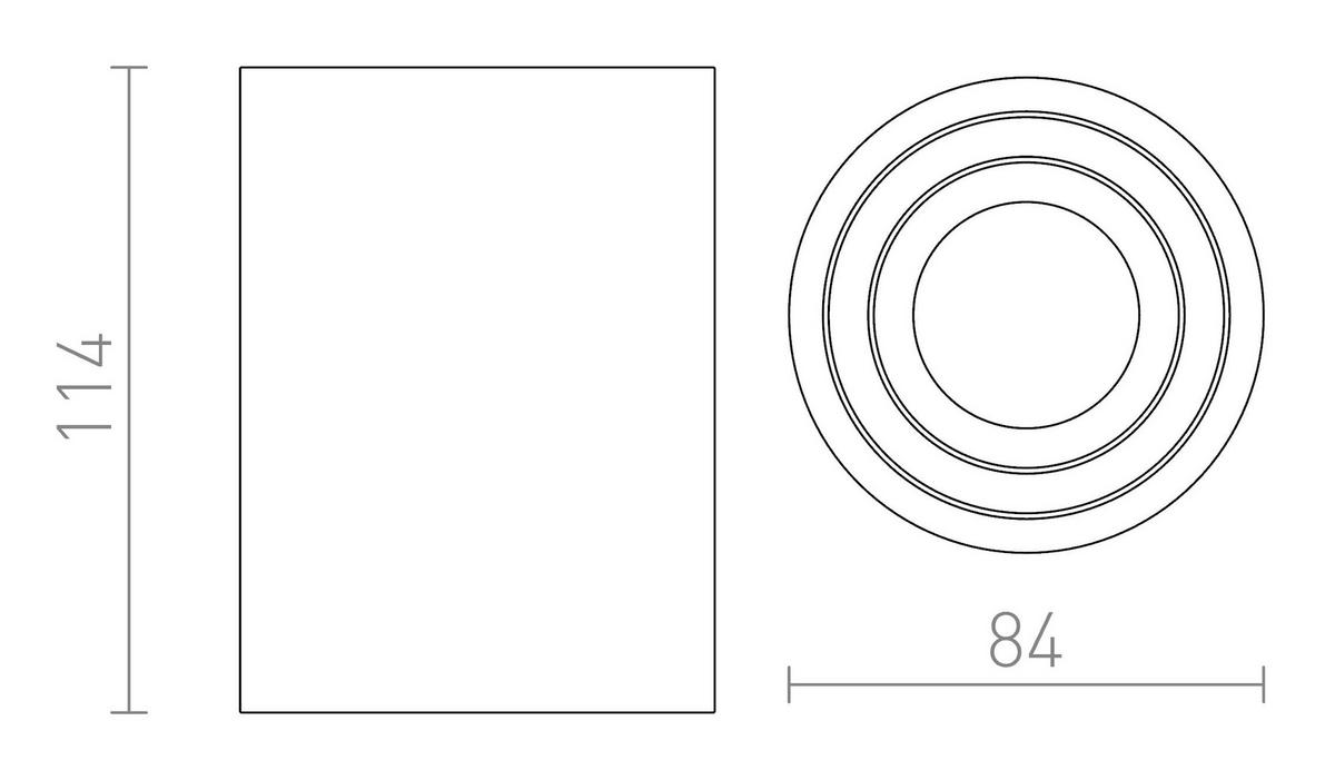 DECKENLEUCHTE MOMA Schwarz 7 W - Schwarz, Metall (85/85/115cm) - Rendl