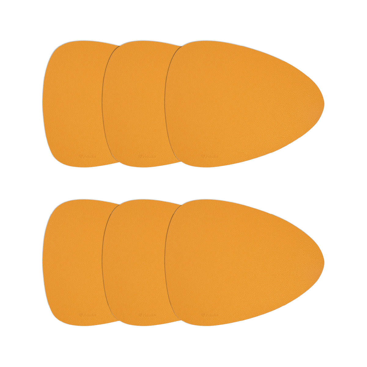 TISCHUNTERLAGE Femelo senf 38 cm 6er-Set - Orange, Textil (38/38cm) - Homla