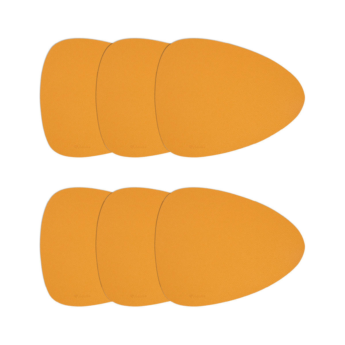 TISCHUNTERLAGE Femelo senf 38 cm 6er-Set - Orange, Textil (38/38cm) - Homla