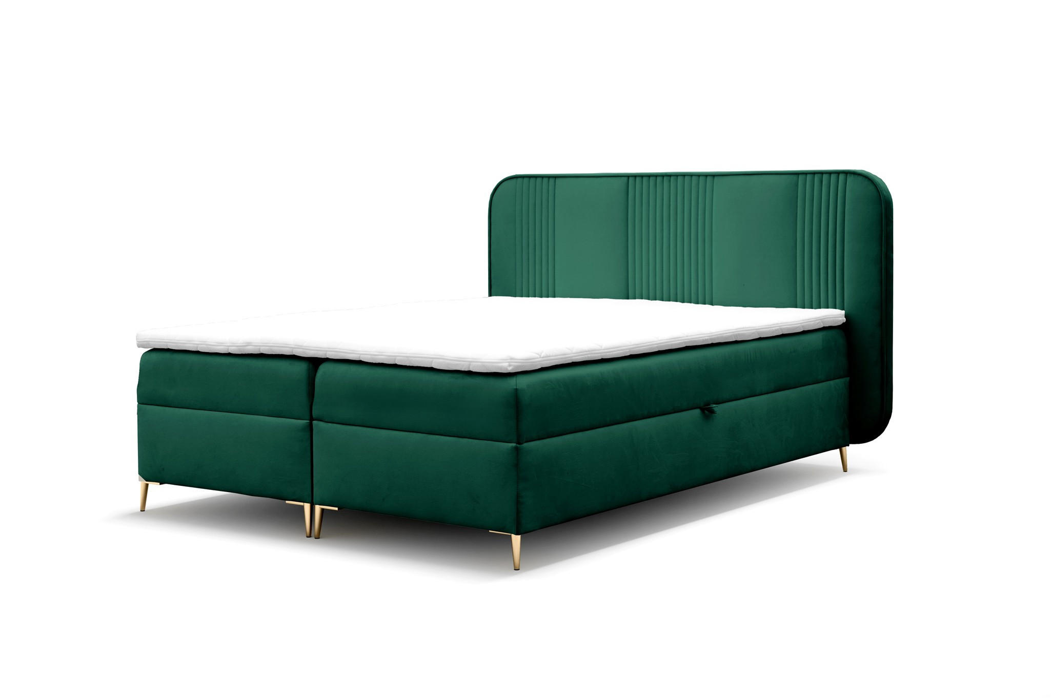BOXBETT Avery Premium - Grün, Holzwerkstoff/Textil (140/200cm) - Fun Möbel