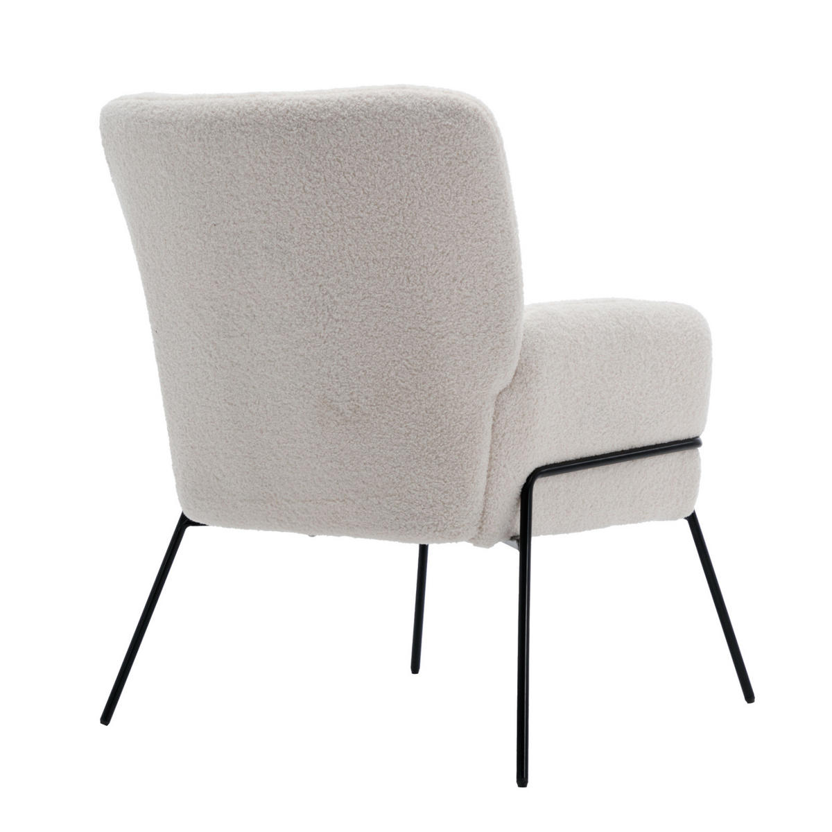 LOUNGESESSEL FREIA Teddy Weiß - Weiß, Textil (66/92/64cm) - SVITA