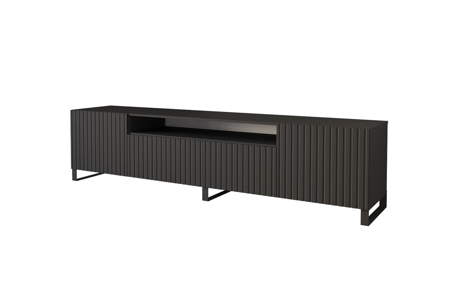 LOWBOARD KITO-S 200x53x41 cm - Schwarz - Schwarz, Holzwerkstoff (200/53/41cm) - ALTDECOR
