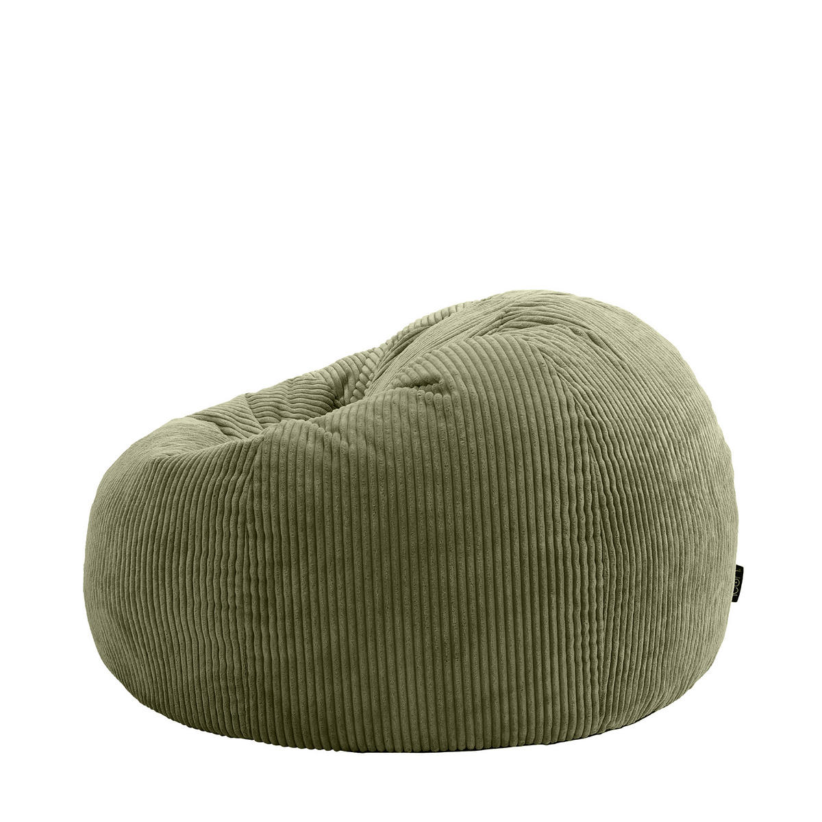 SITZSACK Klassisch Sessel aus Cord 2-tlg. - Salbeigrün, Textil (85/50/85cm) - icon