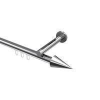 INNENLAUF-GARDINENSTANGEN-SET Siteno Savio 180 cm, 1-läufig, 20 mm Ø Chrom - Chromfarben, Metall (180cm) - INTERDECO