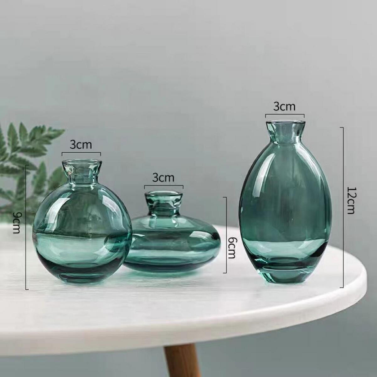 VASE 12 cm Glas - Grün, Glas (12cm) - LIBRATON
