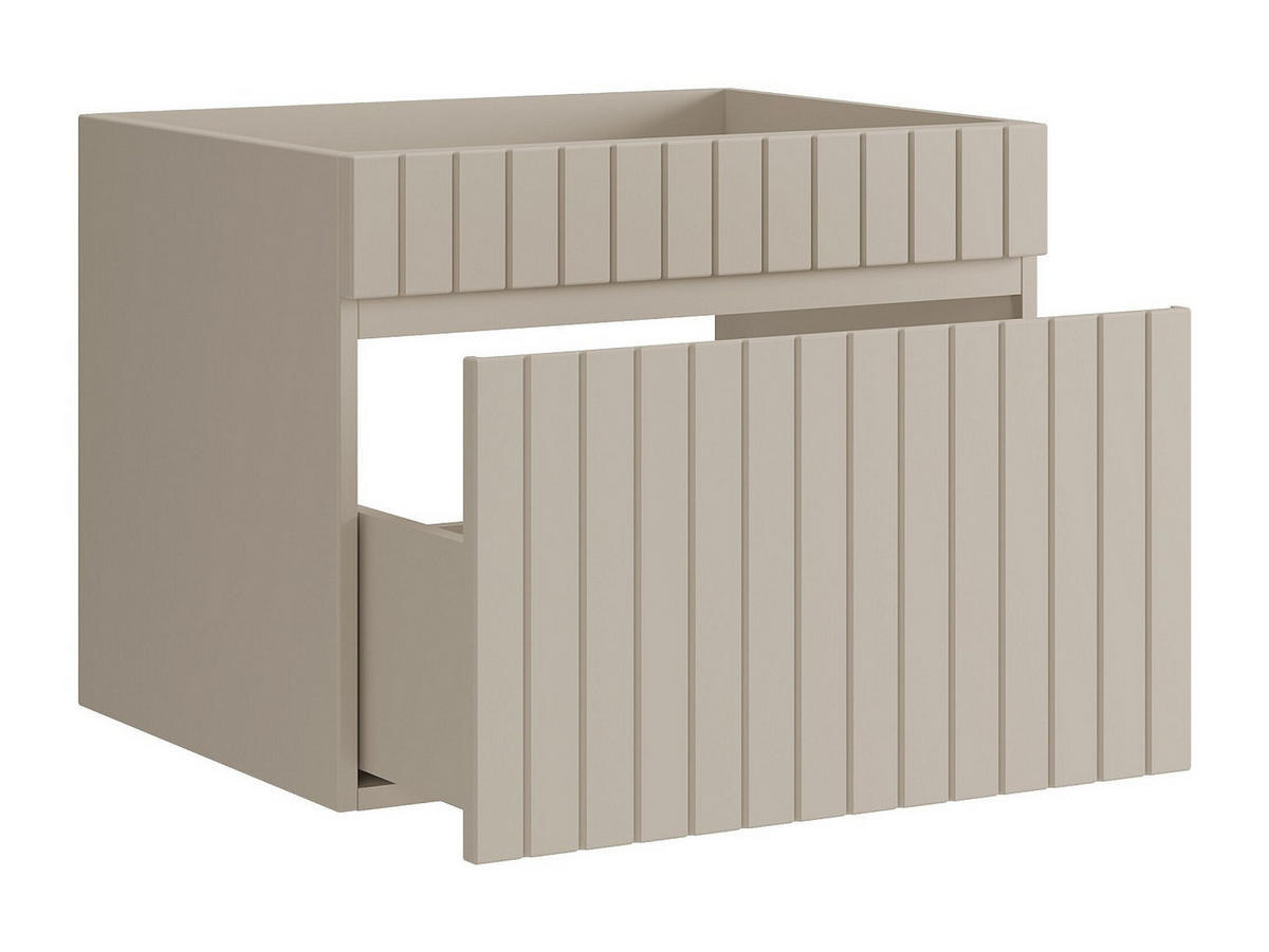 WASCHBECKENUNTERSCHRANK - 60cm x 46cm - MDF - beige - SATARA - Beige, Holz (60/46/46cm) - Vente-Unique