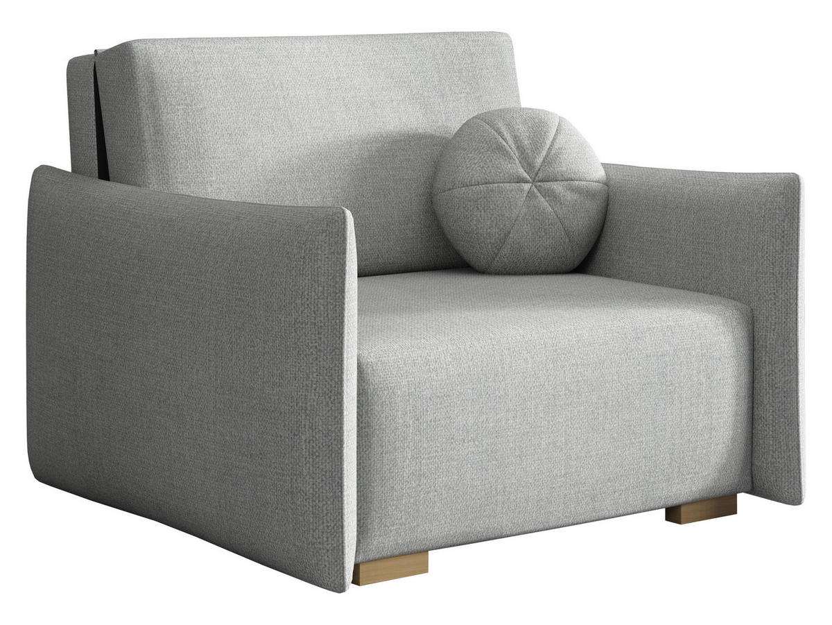 SCHLAFSOFA Viva Glov I - Hellgrau/Naturfarben, Holz/Textil (104/85/98cm) - MIRJAN24
