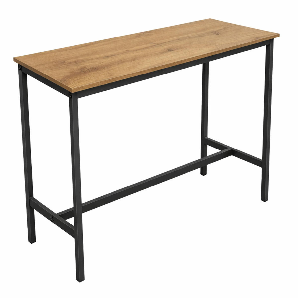 BARTISCH Holzoptik Metall Erlefarben Schwarz Küchentisch 100×40×90 cm - Erlefarben/Schwarz, Holzwerkstoff/Metall (40/100/90cm) - Begryf