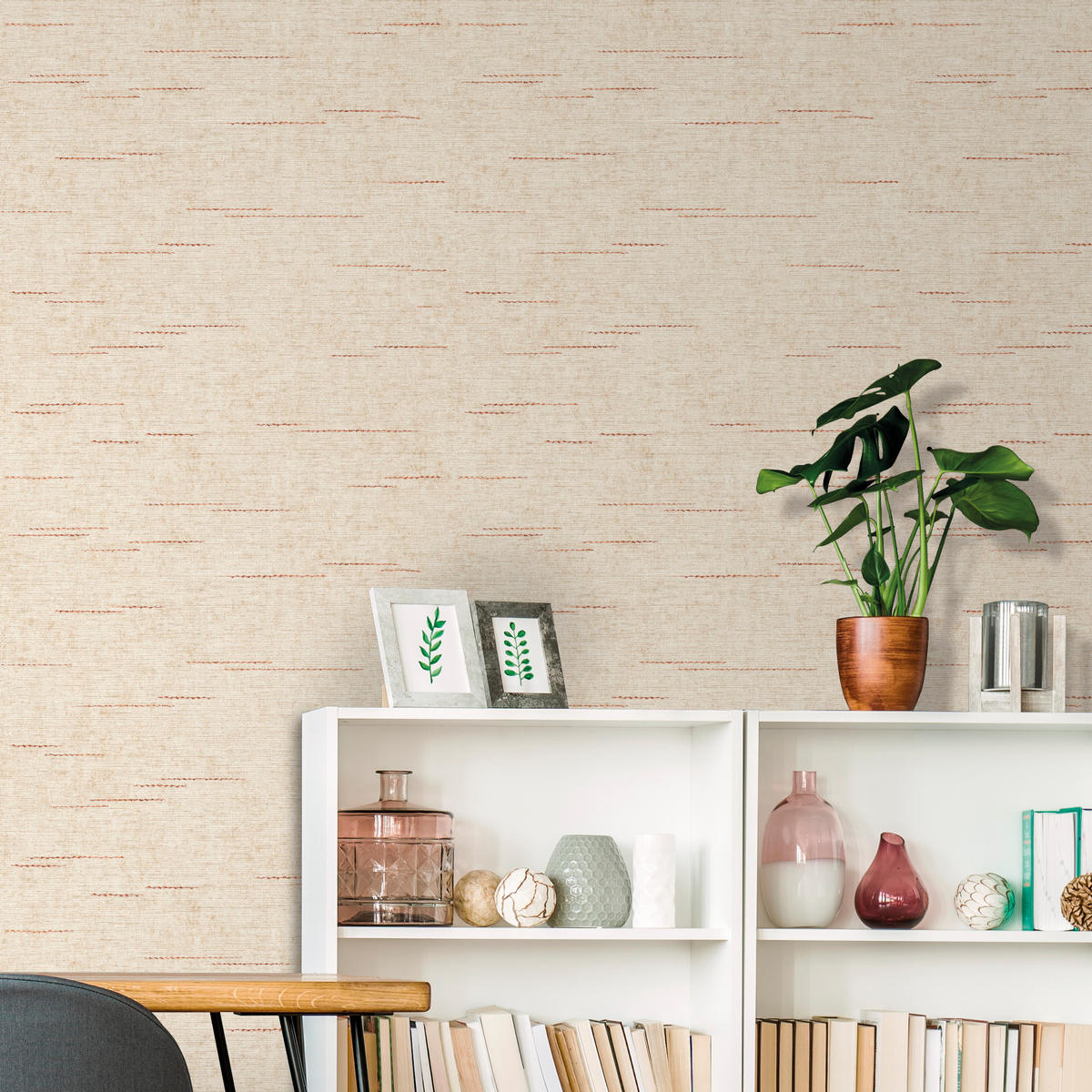 TAPETE Gewebeoptik 53 cm x 10 m - Beige, Papier (53/1000cm) - Sanders & Sanders