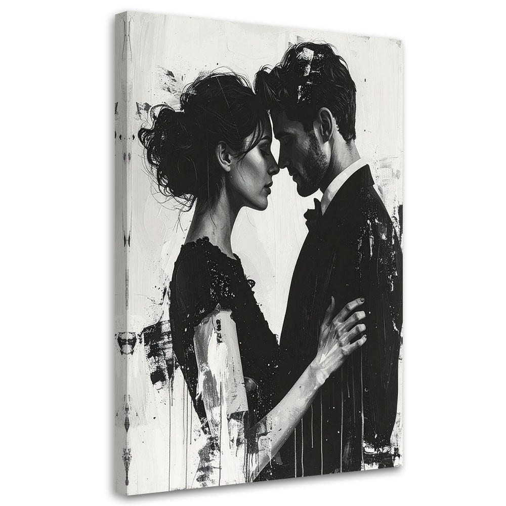 Feeby Leinwandbild, Schwarz 60x90 cm