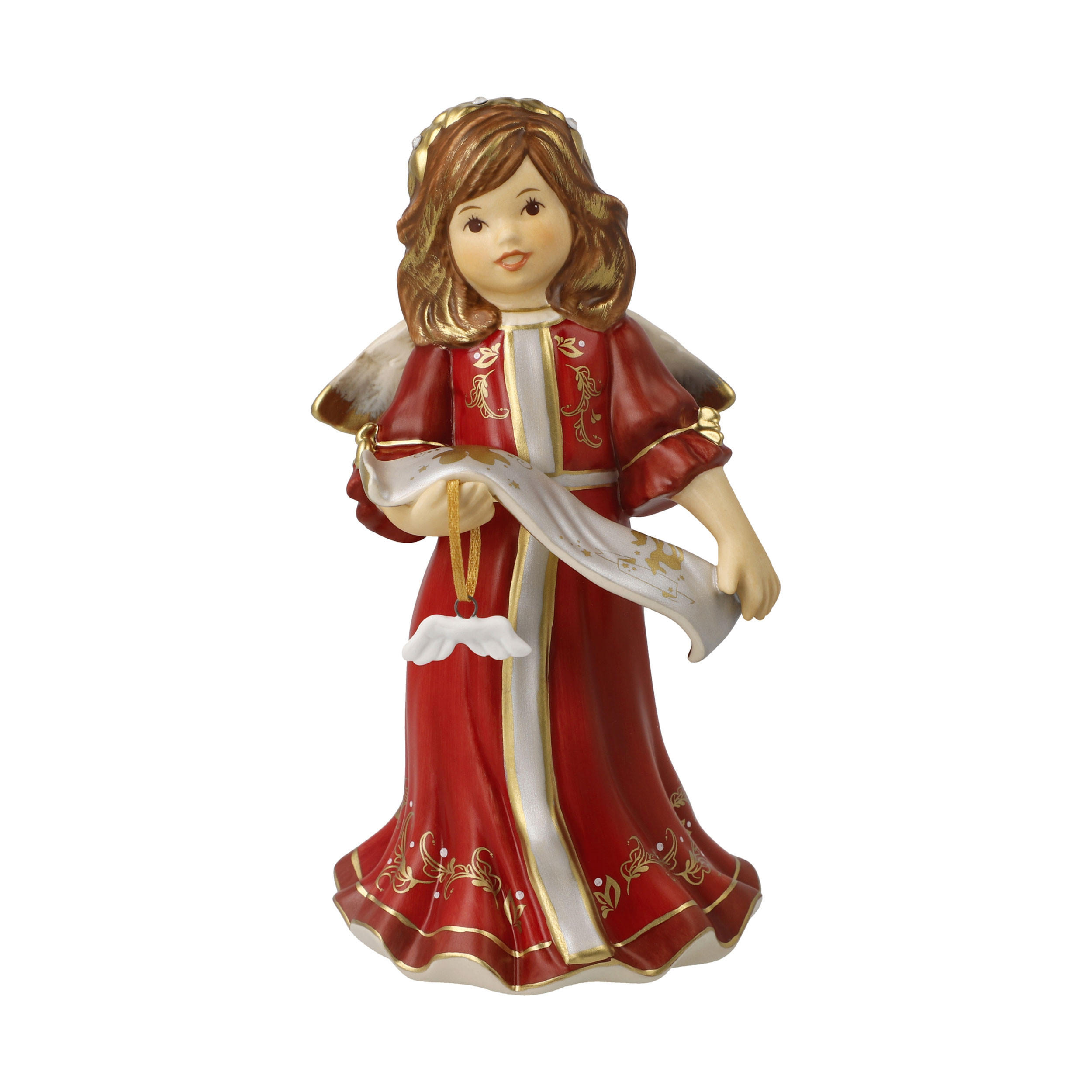 ENGELFIGUR Jahresengel 2025, Steingut, Rot, Jahresedition, 16 cm - Rot, Keramik (8/16/8.5cm) - Goebel