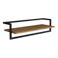 WANDGARDEROBE Evje - Schwarz, Holzwerkstoff/Metall (30/20/80cm) - [en.casa]