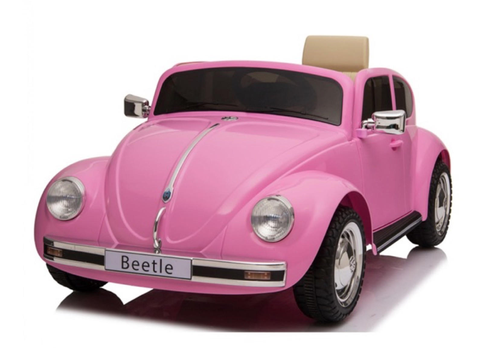 KINDER ELEKTROAUTO Volkswagen Beetle Pink - Pink, Kunststoff (108/63/51cm) - TPFLiving