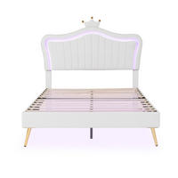 KINDERBETT 140x200 PU Leder - Weiß, Textil (140/200cm) - LEBENLANG