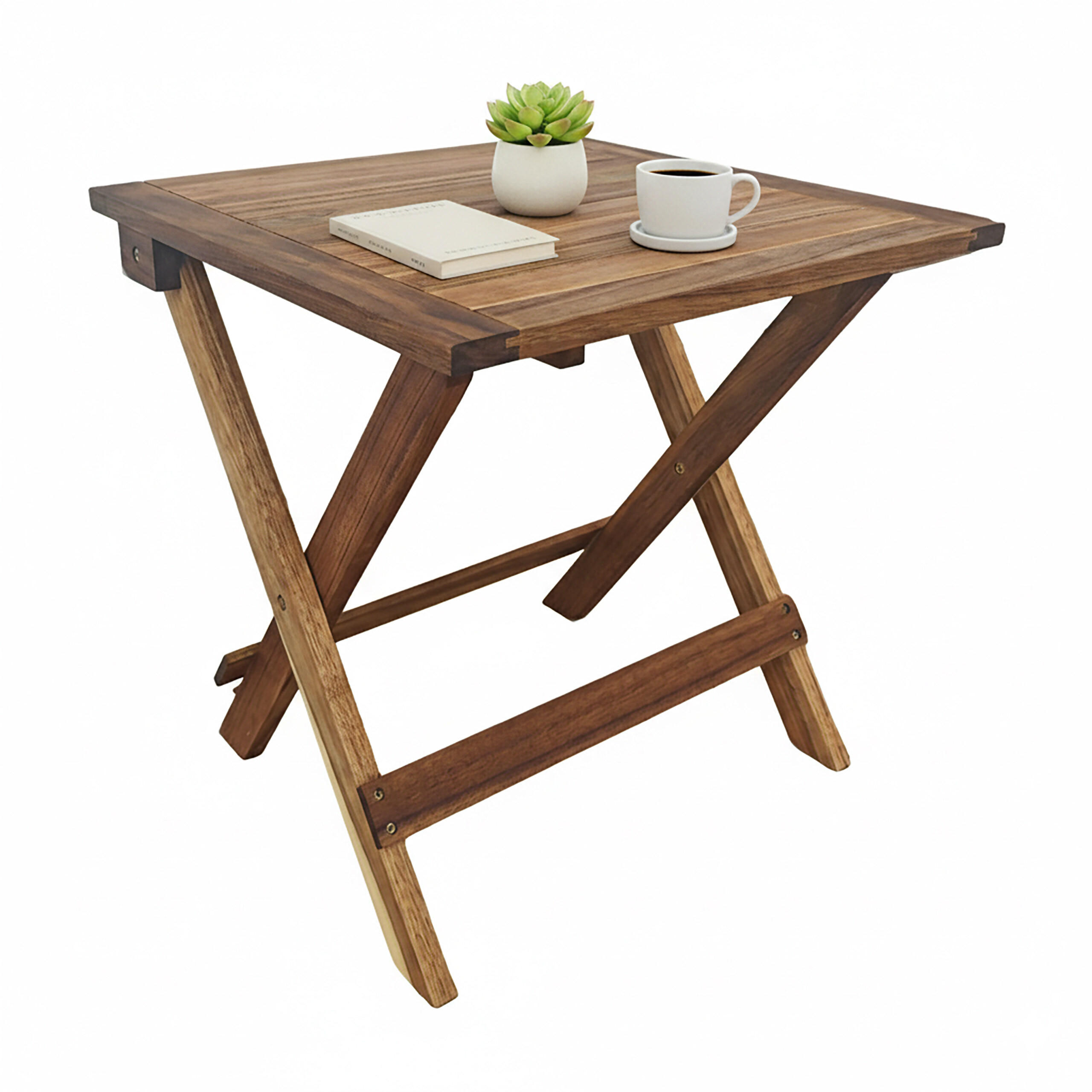 KLAPPTISCH - Dunkelbraun, Holz (46/46/46cm) - Relaxdays