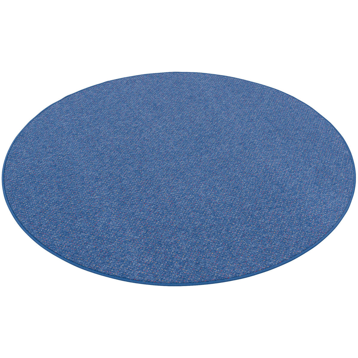 SCHLINGEN TEPPICH ALMA MELIERT RUND - Blau, Textil (160/160cm) - Snapstyle