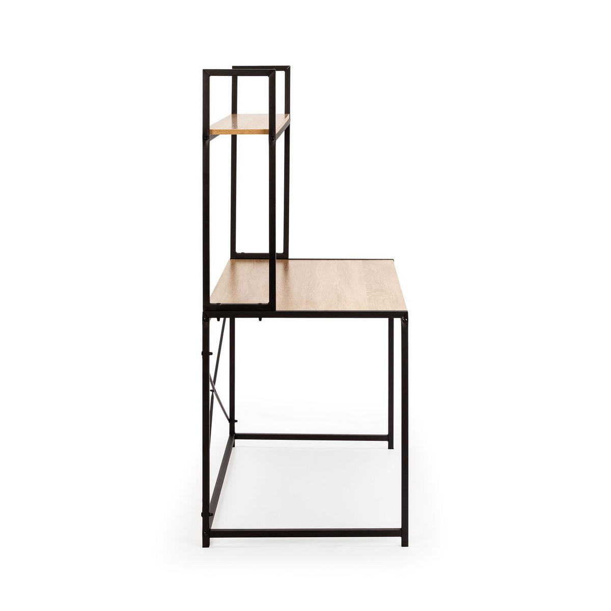 SCHREIBTISCH 120/60/138 Carmen schwarz - Schwarz, Holzwerkstoff (60/120/138cm) - VS Venta-stock