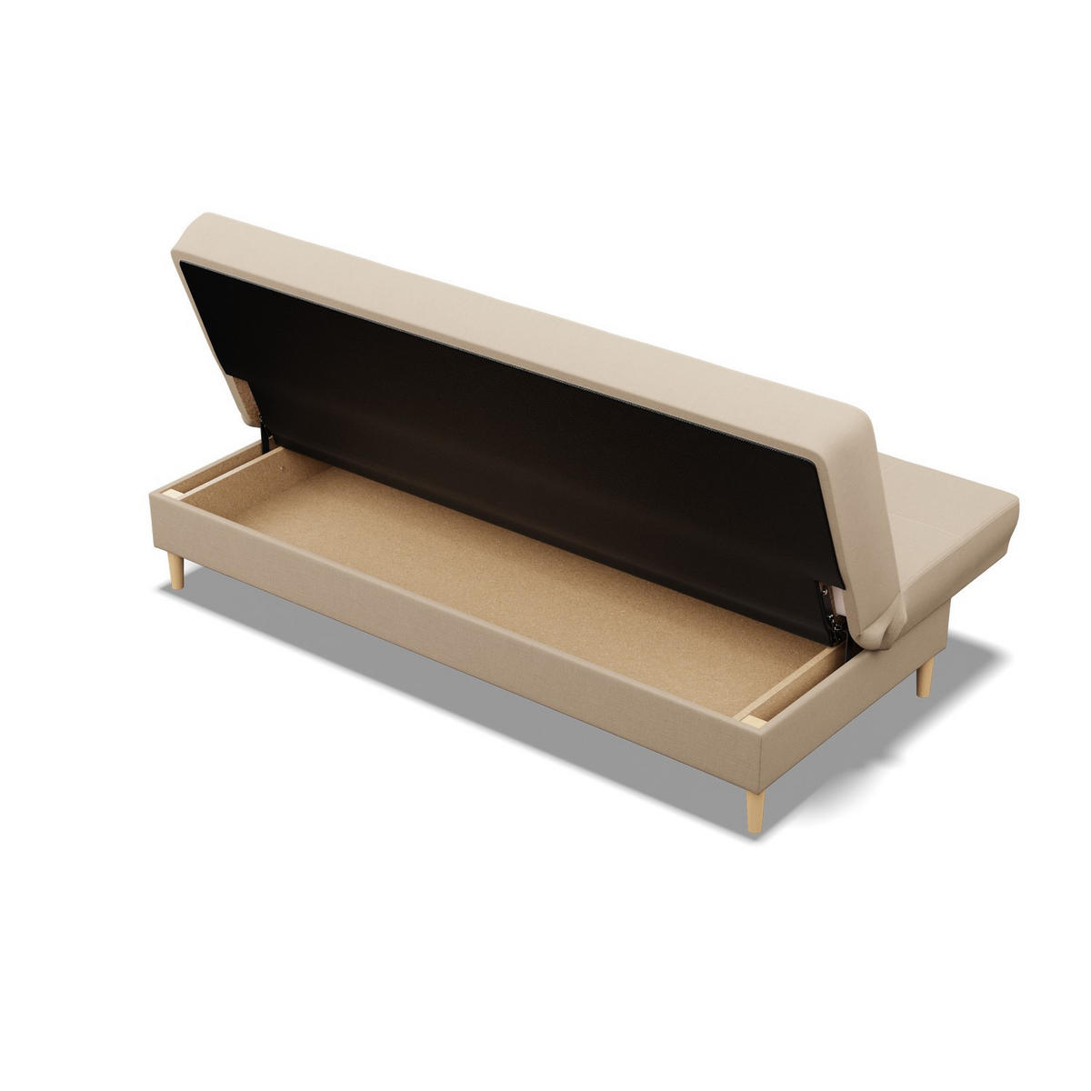 SOFA 3-SITZER MIT SCHLAFFUNKTION AVENTO Beige - Beige, Textil (93/96/200cm) - Mebligo