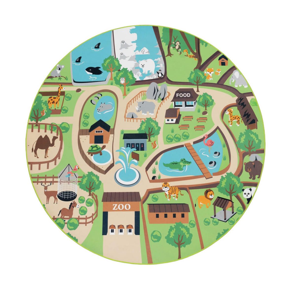 KINDERTEPPICH Beige Ø 160 cm - Beige, Kunststoff (160/160cm) - TT Home