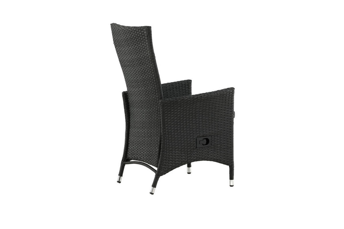 GARTENSTUHL 2er Set Schwarz - Schwarz, Holzwerkstoff (62/102/67cm) - ebuy24