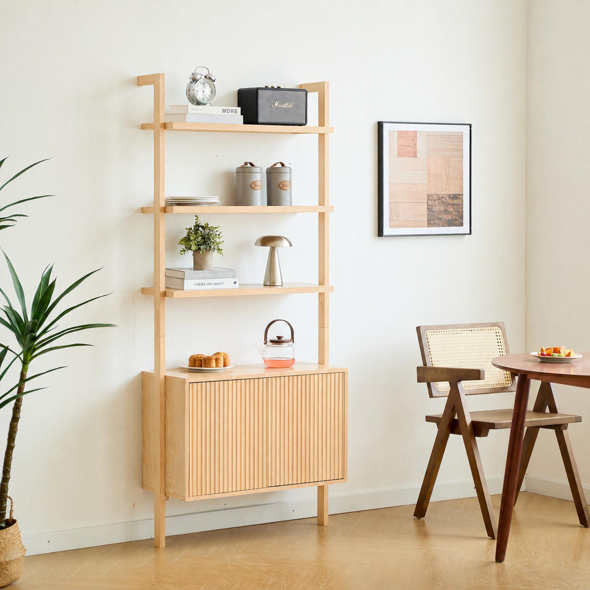 REGAL Kiefernholz Braun 3 Ebenen 2 Fächer - Braun, Holz (79/182.5/34cm) - Nordlys
