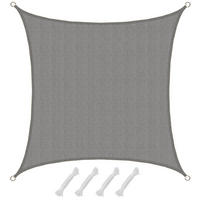 SONNENSEGEL Luftdurchlässig 300 cm Grau - Grau, Kunststoff (300/300cm) - Amanka