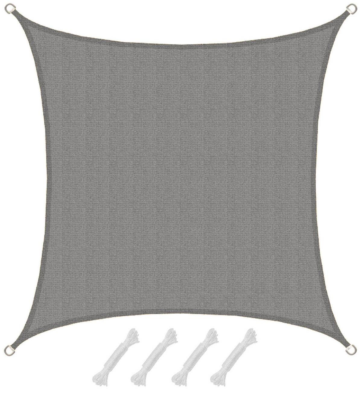 SONNENSEGEL Luftdurchlässig 300 cm Grau - Grau, Kunststoff (300/300cm) - Amanka