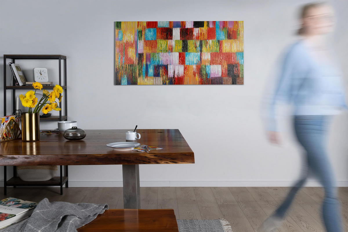 ÖLGEMÄLDE 140/70 cm - Multicolor, Holz/Textil (140/70cm) - KUNSTLOFT