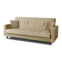 SOFA Luna 213cm im skandinavisches Stil, mit Schlaffunktion und Bettkasten, beige - Beige, Kunststoff (213/92/94cm) - Margaret Hadas24