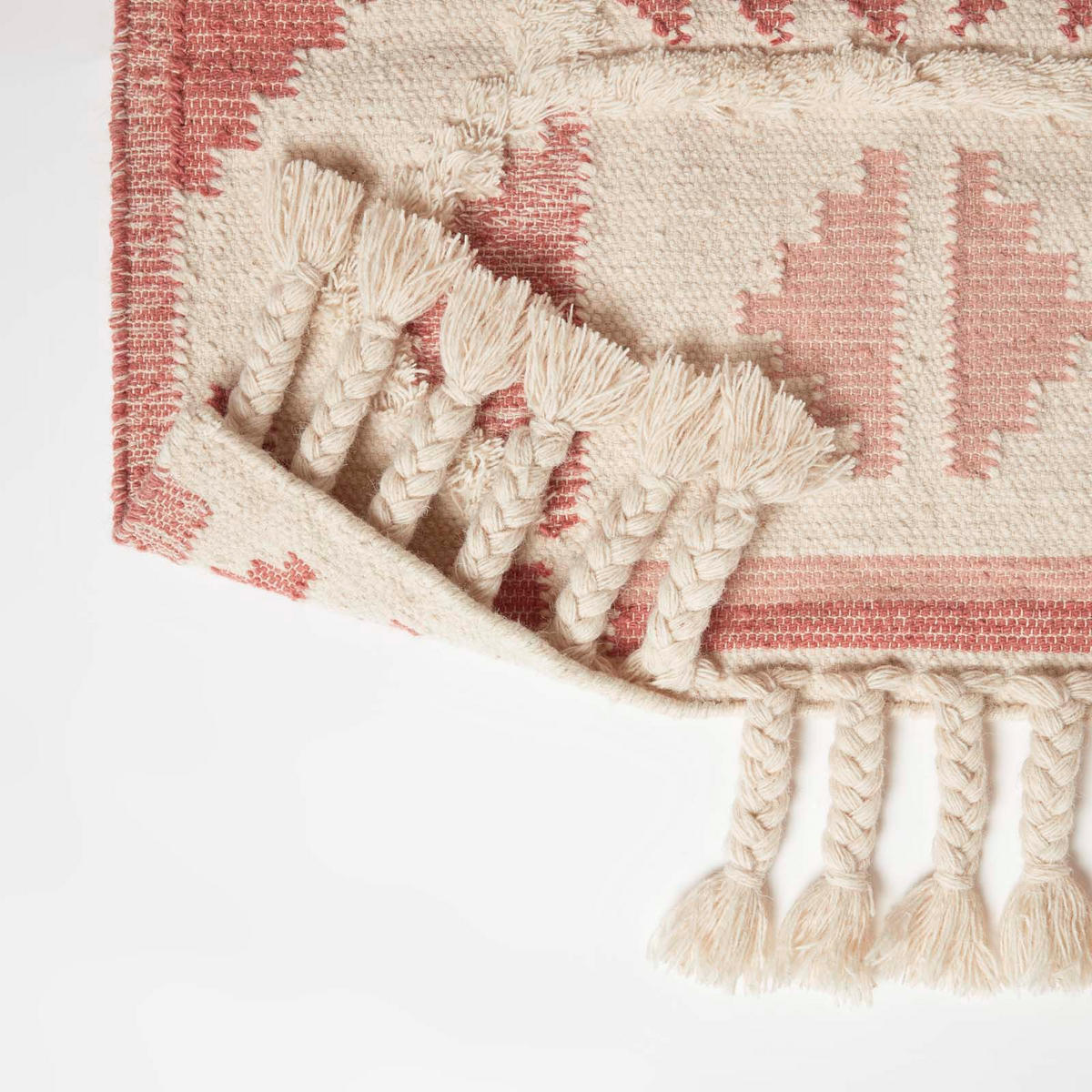 KELIM-TEPPICH Satara handgewebt 120/170 cm - Rosa, Textil (120/170cm) - Homescapes