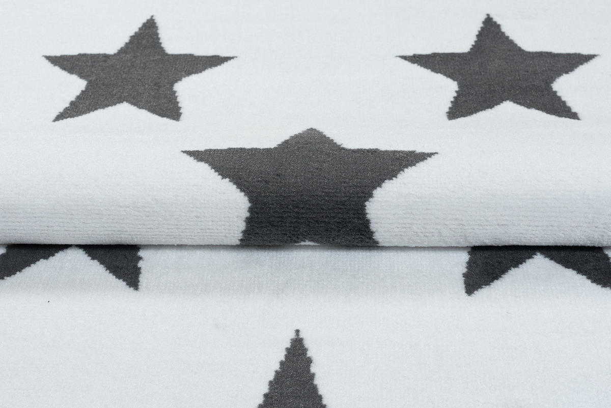 TEPPICH LUXURY Weiß Geometrisch Sterne 200/300 cm - Weiß, Textil (200/300cm) - Tapiso