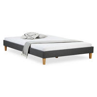 POLSTERBETT mit Lattenrost 140/200 cm in Grau - Grau, Textil (140/200cm) - Homestyle4u