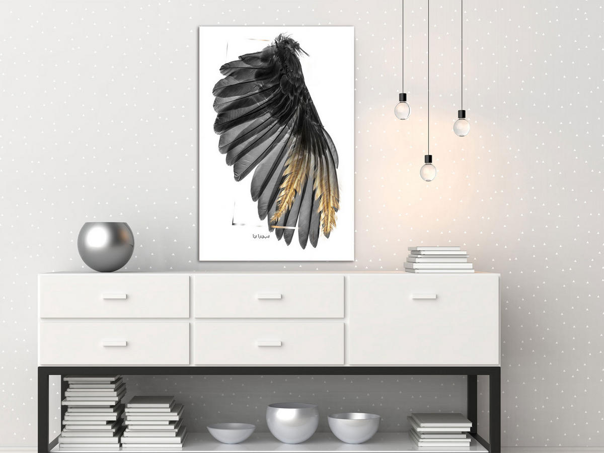 KUNSTDRUCK Schwarz 40/60 cm - Schwarz/Weiß, Textil (40/60cm) - KUNSTLOFT