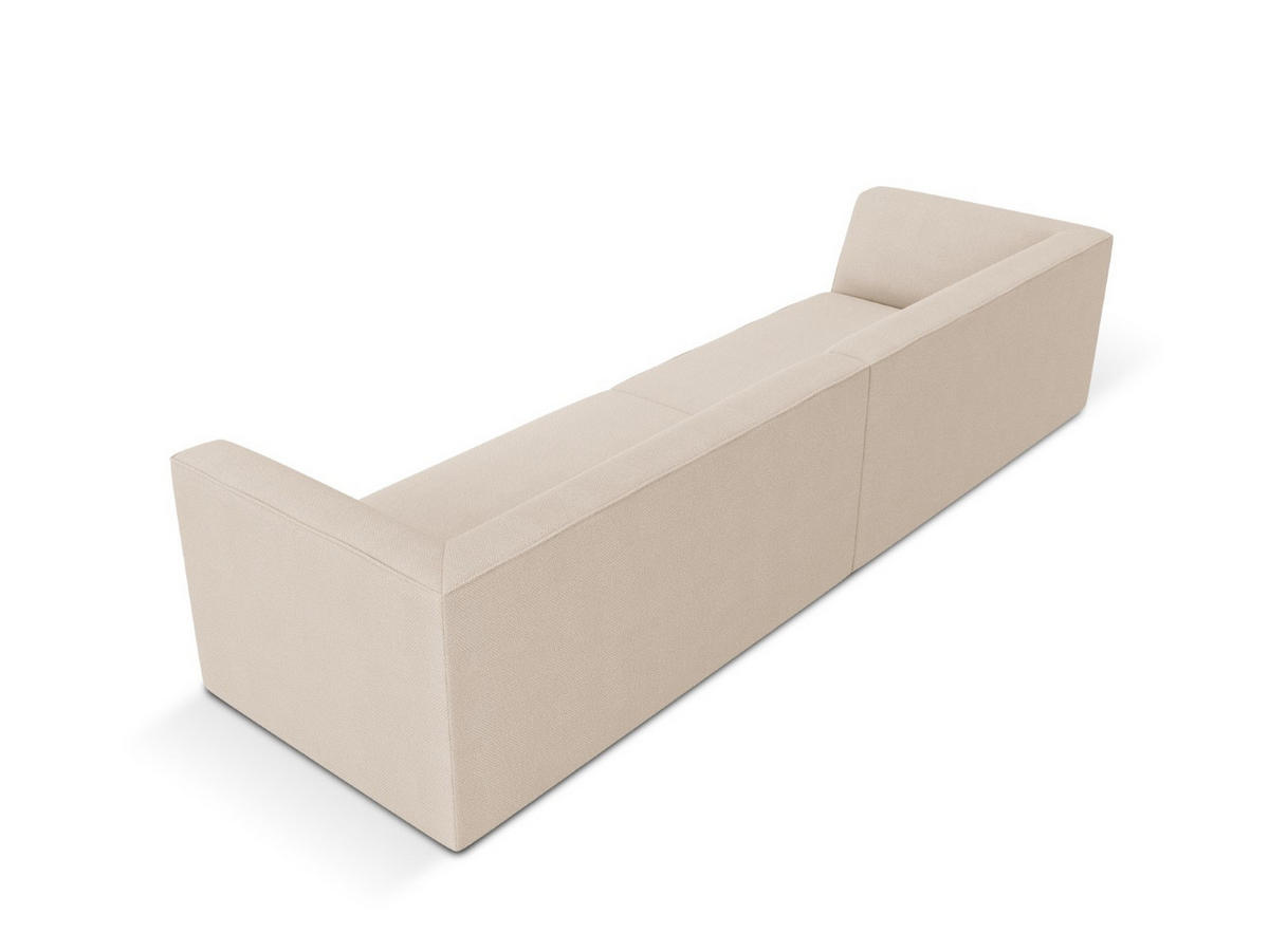 SOFA Ruby aus strukturiertem Stoff beige 4 Sitzplätze - Beige, Textil (302/69/93cm) - Micadoni