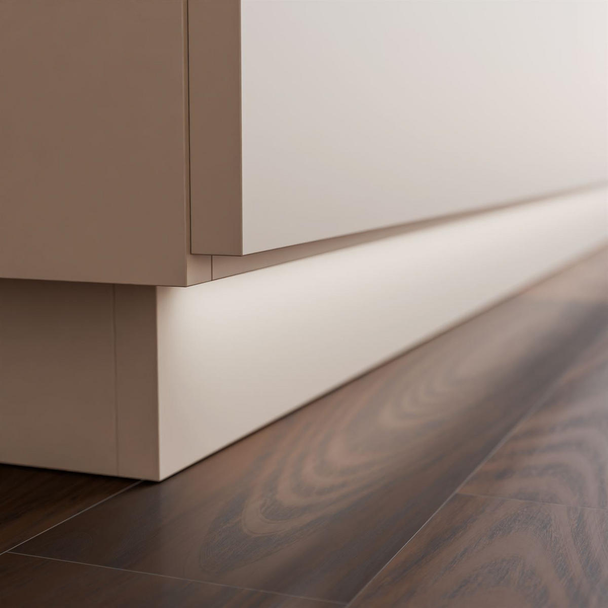 KOMMODE LINA KASCHMIR 1D4S mit LED-Beleuchtung auf Sockel Schwarz - Kaschmir, Holzwerkstoff (138/84/40cm) - Lookway