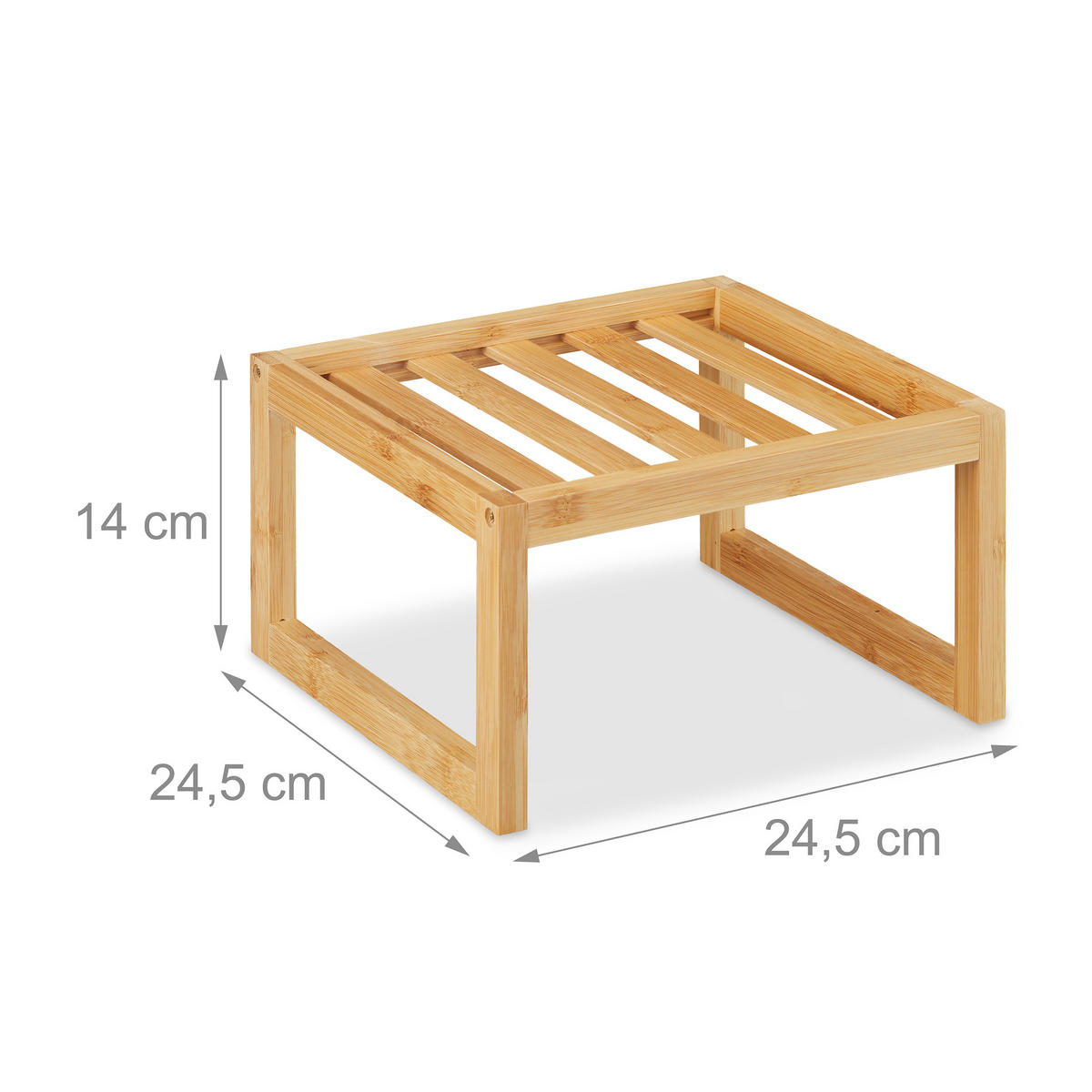 SCHRANKEINSATZ - Hellbraun, Holz (24.5/14/24.5cm) - Relaxdays