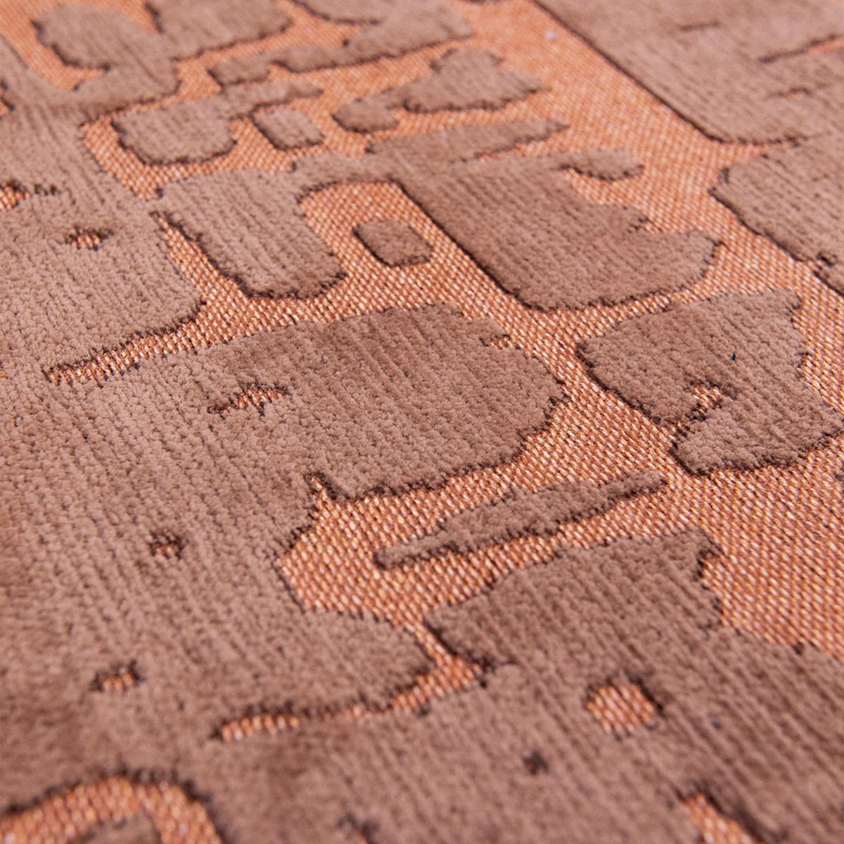 TEPPICH Za Copper Structures 140/140 cm - Rosa, Textil (140/140cm) - Louis De Poortere