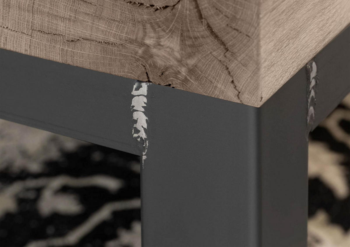 SIDEBOARD Wildeiche 120x45x85 bianco geölt VILLANDERS #210 - Beige, Holz (120/85/45cm) - Massivmoebel24
