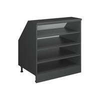 KUHINJSKI ORMAR ZA KOSINE KROVA R-Line Antracit 80 cm s 4 pretinca, korpus ormara dubine 60 cm - antracit, drvni materijal (80/83.8/60cm) - Vicco