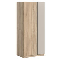 KLEIDERSCHRANK Eiche Sonoma, Kaschmir 2-türig 80 x 183 cm, Drehtürenschrank inklusive Einlegeböden - Kaschmir/Eichefarben, Holzwerkstoff/Kunststoff (80/183/53cm) - Inn.Furn