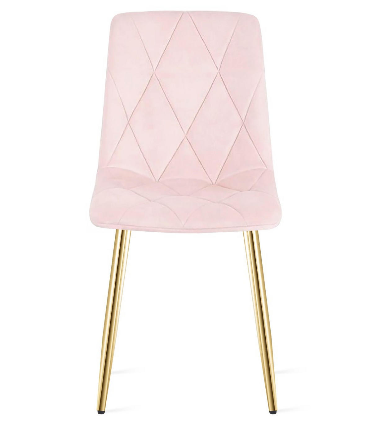 ESSZIMMERSTUHL 4-er Set TYRA hellrosa Sitz, Beine in Holzfarbe - Hellrosa/Eichefarben, Textil (44.5/87/54.5cm) - Valora