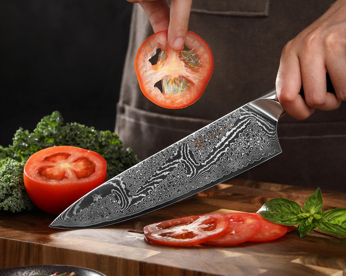 CHEFMESSER 20 cm - Schwarz, Metall (33cm) - Wakoli