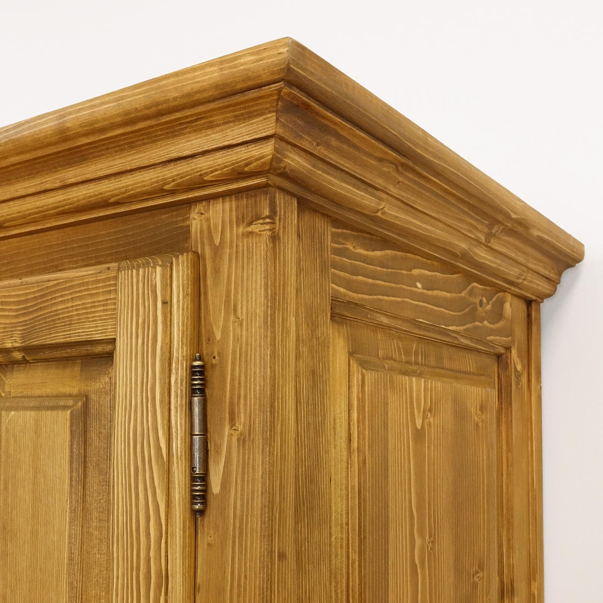 KLEIDERSCHRANK aus Massivholz CHARLOTTE 2 - Hellbraun, Holz (126/202/61cm) - Seart