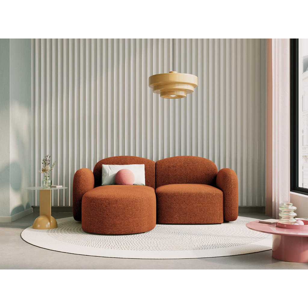 Thumbnail - Micadoni Ecksofa, Terra cotta, Textil, 3-Sitzer, L-Form, 194x155 cm, Hergestellt in Europa, Oeko-Tex®, Wohnzimmer, Sofas...