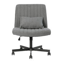 DREHSTUHL Ergonomisch Dunkelgrau, Metall & Stoff, höhenverstellbar, drehbar & rollbar, 67 x 62 x 93 cm - Grau, Kunststoff (25.2/33/21.5cm) - Albatros